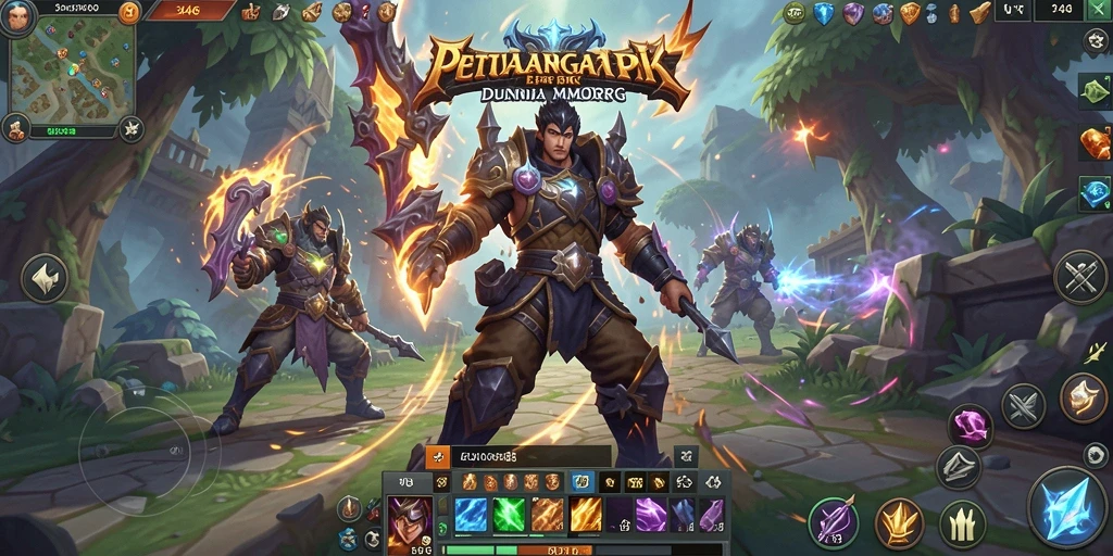 Screenshot gameplay 3446 menampilkan pertarungan epik antar pemain.