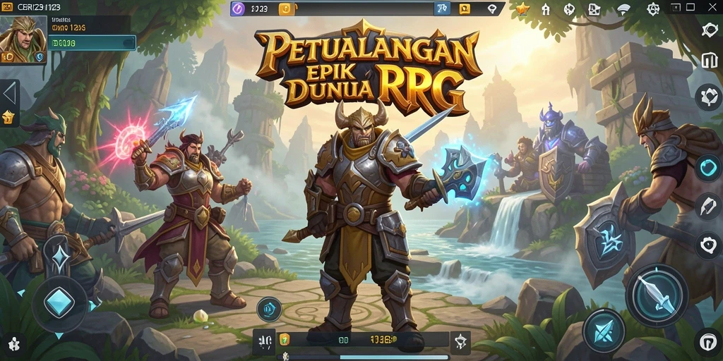 Screenshot CERI123 menampilkan aksi seru dalam pertempuran RPG.