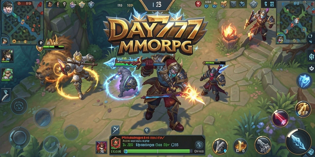 Screenshot menunjukkan pemain terlibat dalam pertarungan epik di DAY777.