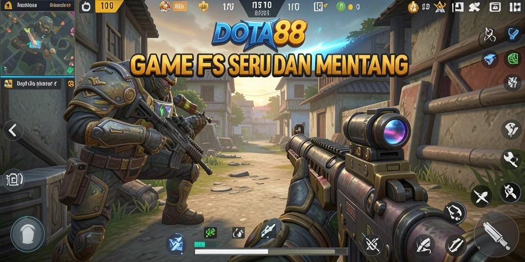 Screenshot gameplay DOTA88 menunjukkan aksi seru dalam pertempuran FPS.