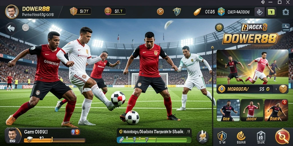 Deskripsi tampilan screenshot DOWER88 yang menunjukkan aksi olahraga seru.