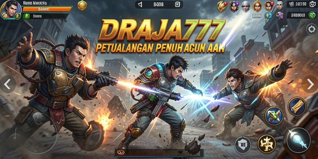 Screenshot DRAJA777 menampilkan aksi seru dalam pertempuran.