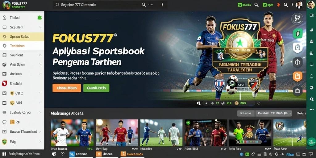 Screenshot FOKUS777 menunjukkan tampilan menarik dari fitur taruhan olahraga.