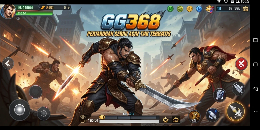Screenshot GG368 menampilkan aksi seru dalam pertempuran mendebarkan.