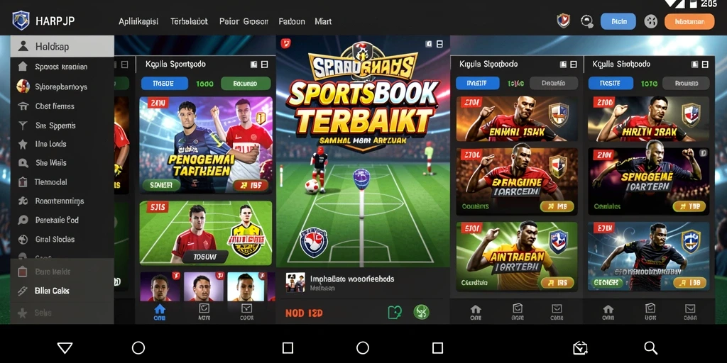 Tampilan atraktif dari gameplay Sportsbook HARAPJP.