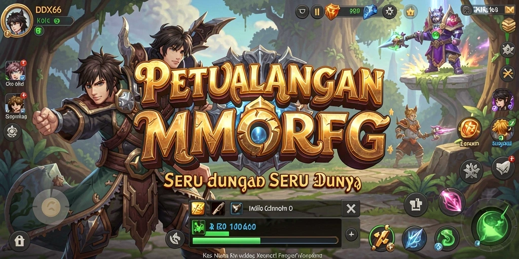 Tampilan gameplay IDX66 yang memukau dalam aksi pertarungan MMORPG.