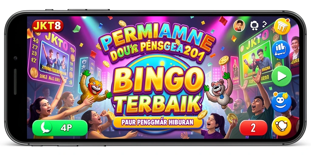 Tampilan utama gameplay Bingo JKT8 yang menegangkan dan seru.