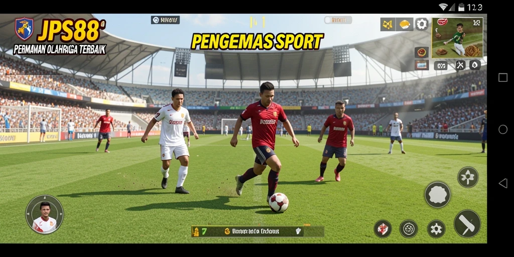 Tangkapan layar JPS88 menampilkan aksi intens dalam permainan olahraga.