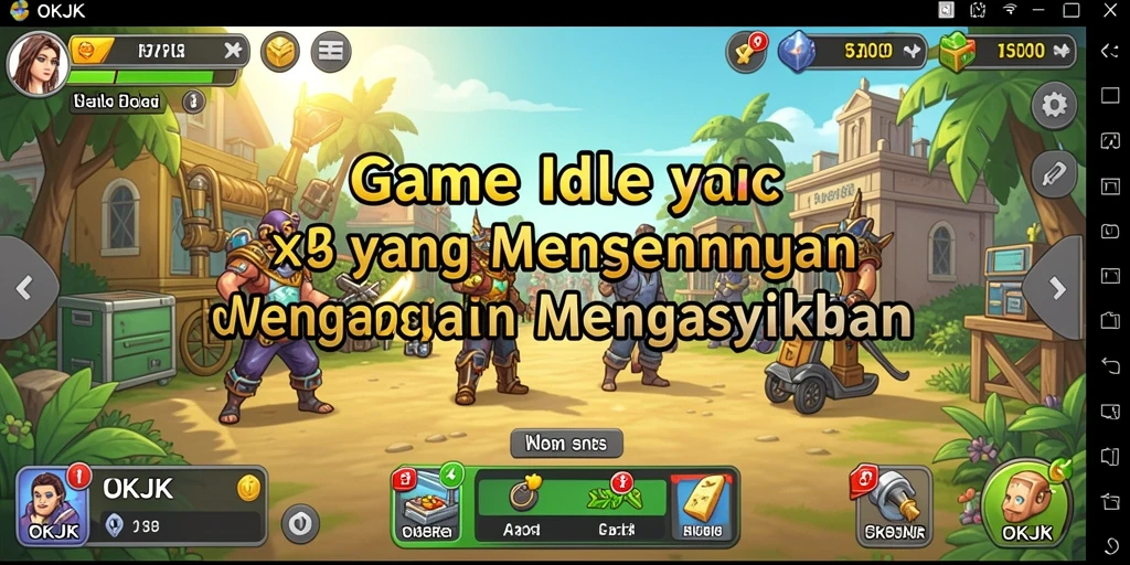 Tampilan gameplay OKJK yang menghibur dan santai.