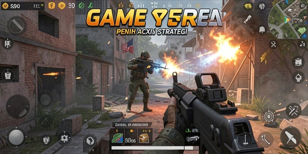 Screenshot S80 menunjukkan aksi menembak yang mendebarkan dalam game FPS.