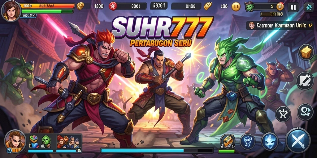 Tampilan gameplay pertarungan seru di SUHU777.