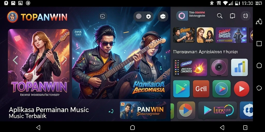 Screenshot gameplay <strong>TOPANWIN</strong> menampilkan pemain yang bersaing di lagu musik.