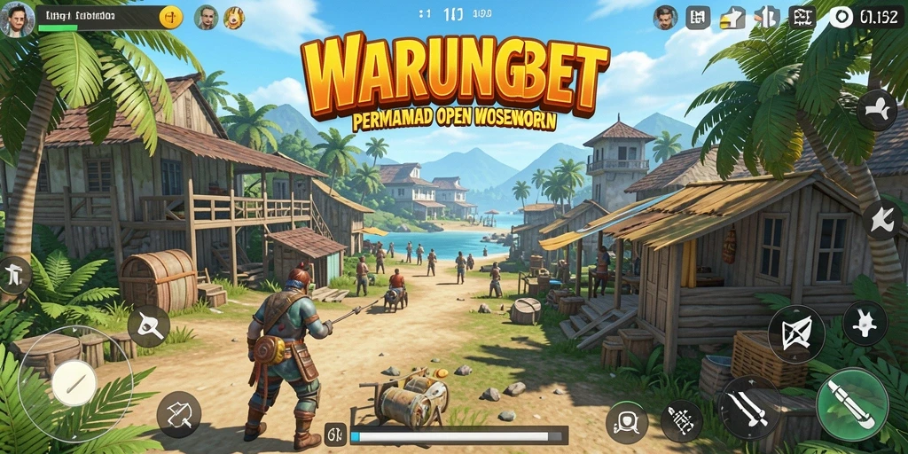 Screenshot gameplay <strong>WARUNGBET</strong> yang menampilkan dunia terbuka yang luas.